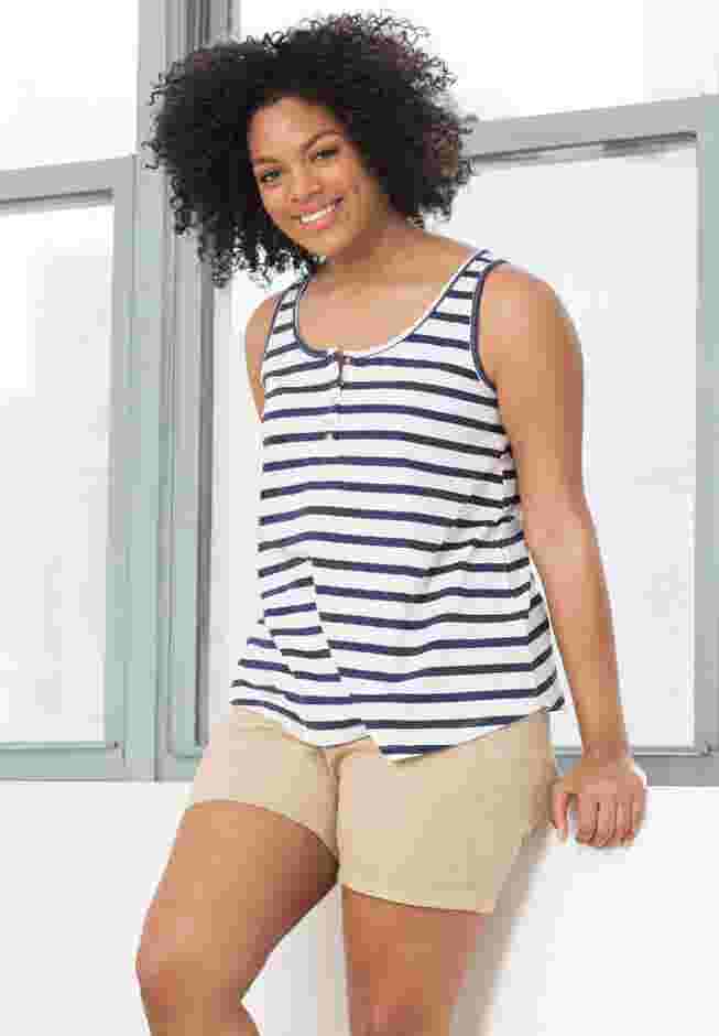 Knit Henley Tank image number 4