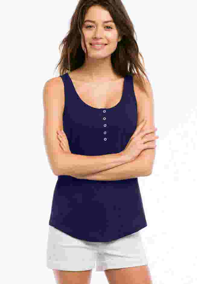 Knit Henley Tank image number 0