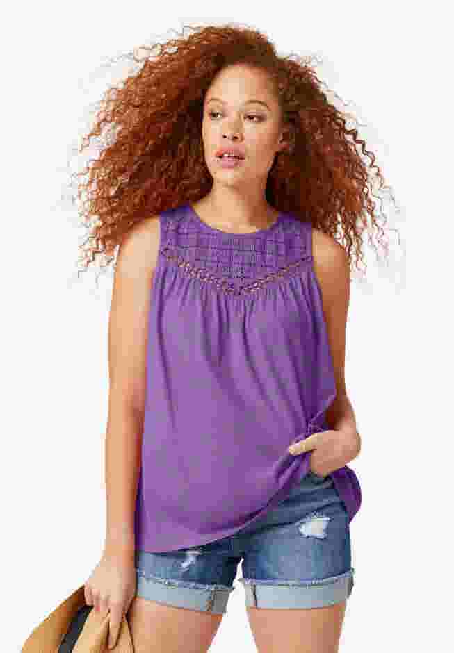 Crochet Lace Tank image number 0