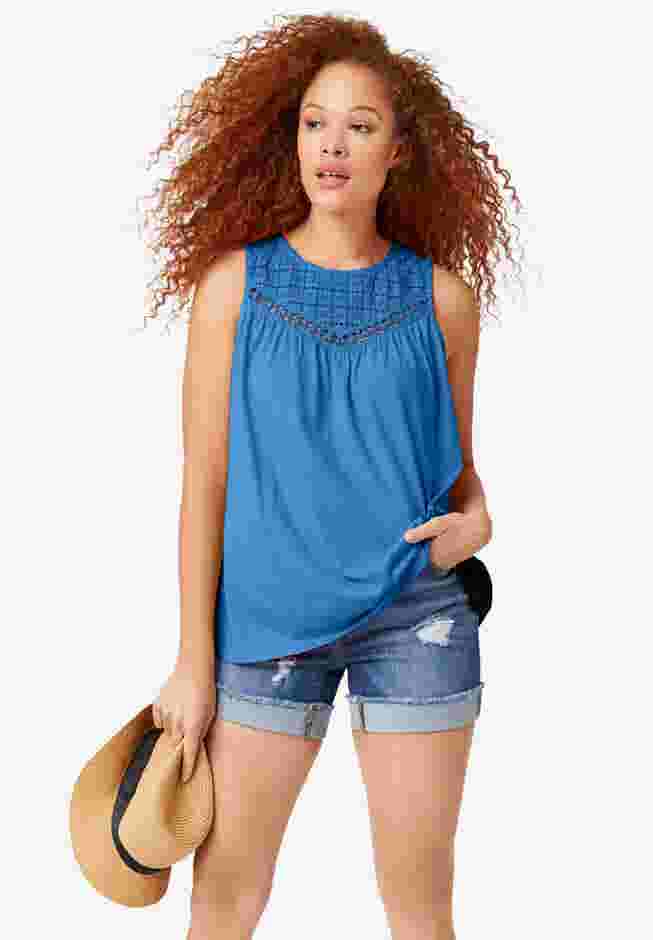 Crochet Lace Tank image number 0