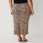 Stretch Knit Pull On A Line Maxi Skirt image number null