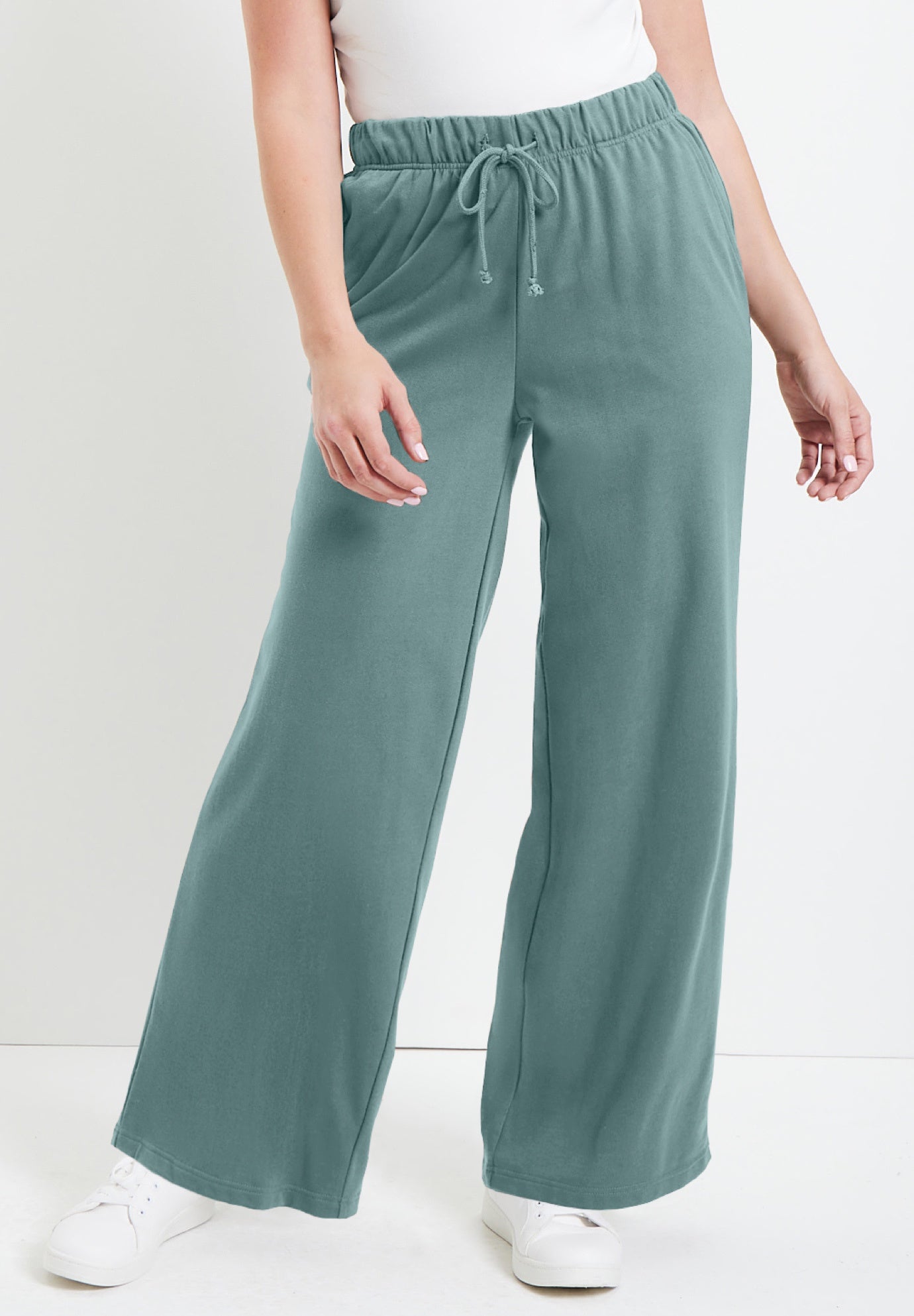 French Terry Wide-Leg Pant image number 4