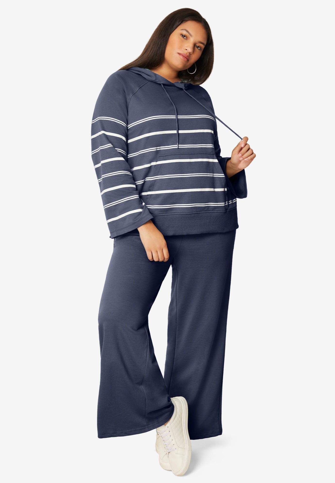 French Terry Wide-Leg Pant image number 0