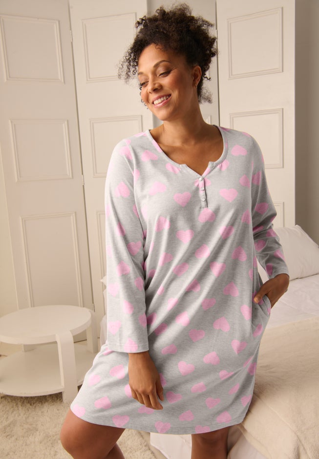 Dreams & Co.® Henley Sleepshirt image number 3