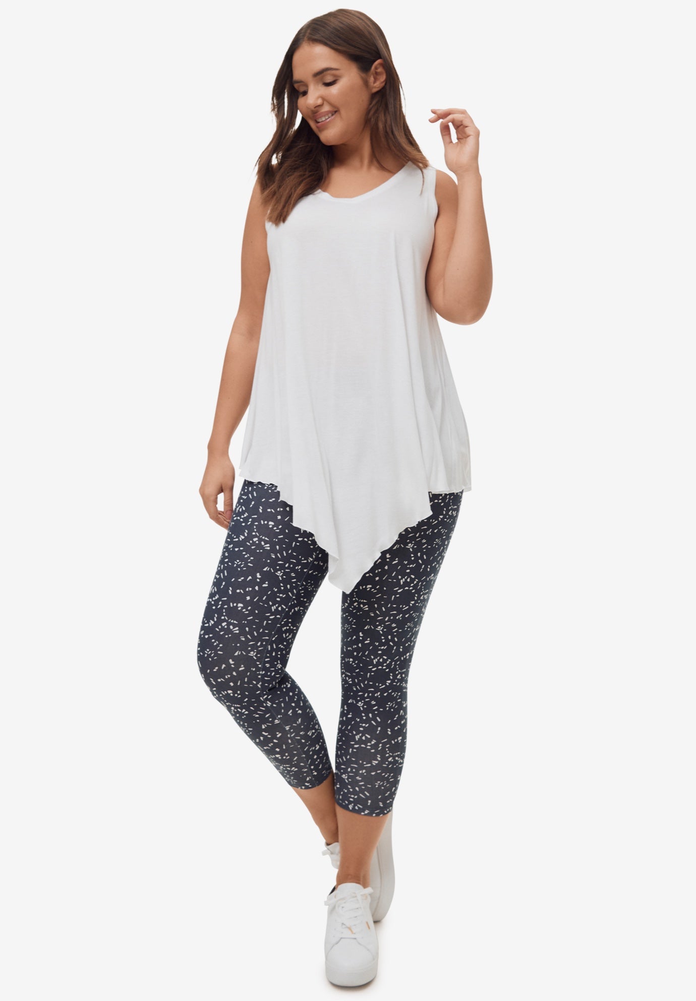 Knit Capri Leggings image number 0