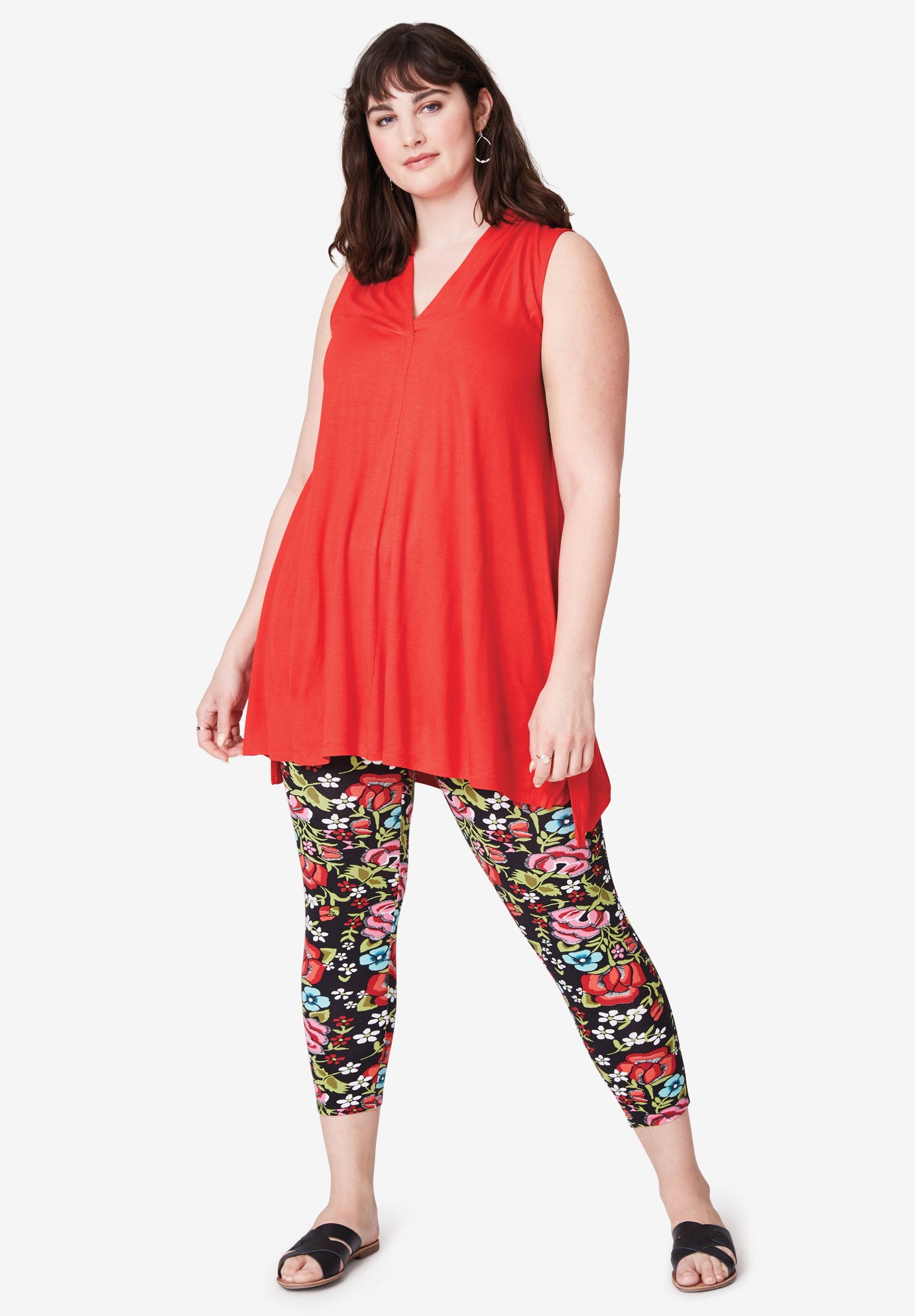 Knit Capri Leggings image number 0