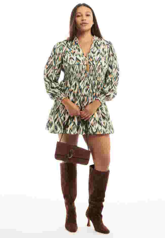 Smocked Georgette Tunic image number 0