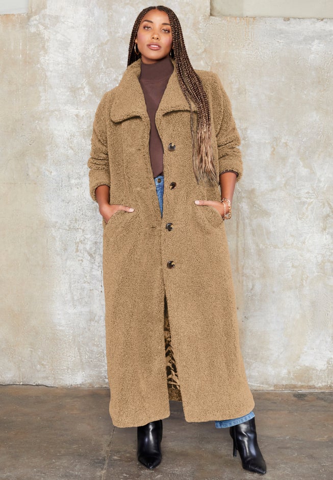 Maxi Teddy Fleece Coat image number 7