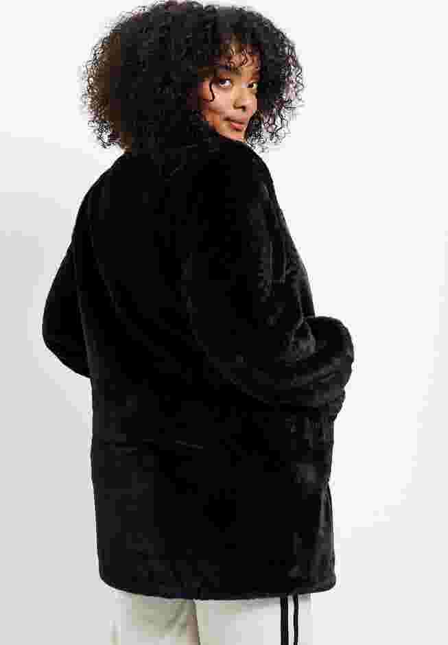 Zip-Up Faux Fur Jacket image number 1