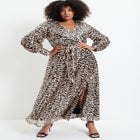 Evyre Side Slit Sequin Dress image number null