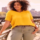 Openwork Trim Short Sleeve Top image number 0