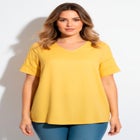 Openwork Trim Short Sleeve Top image number 2