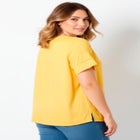 Openwork Trim Short Sleeve Top image number 3