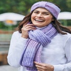 Ombre Knitted Headband and Scarf Set. image number null