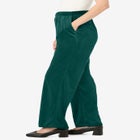 Wide-Leg Velour Pant image number null