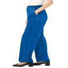 Wide-Leg Velour Pant image number null