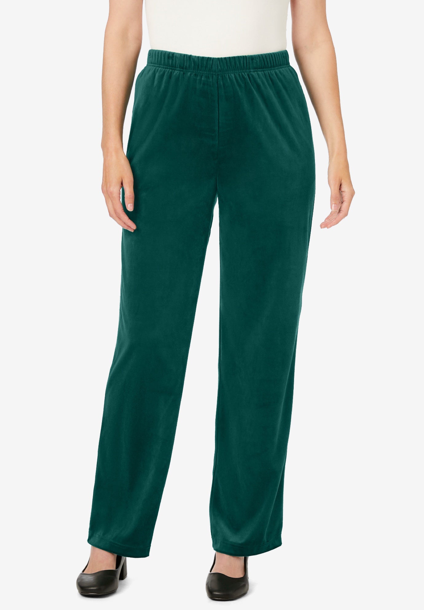 Wide-Leg Velour Pant image number 0