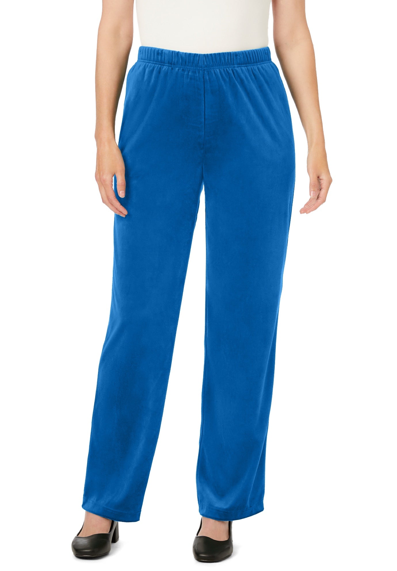 Wide-Leg Velour Pant image number 0