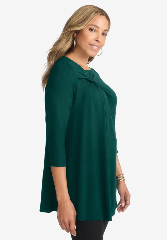 Twist-Front Trapeze Tunic image number null