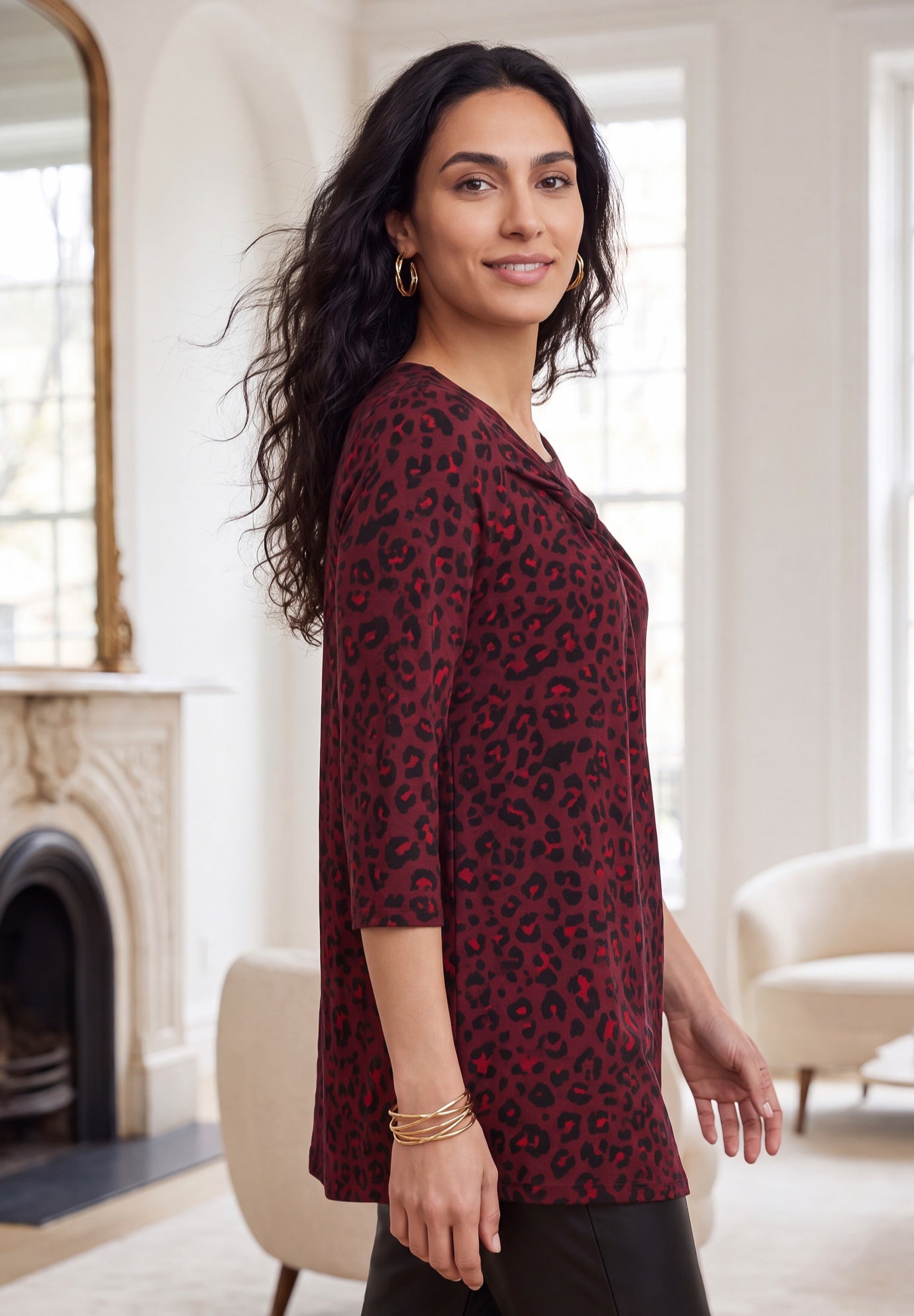 Twist-Front Trapeze Tunic image number 2