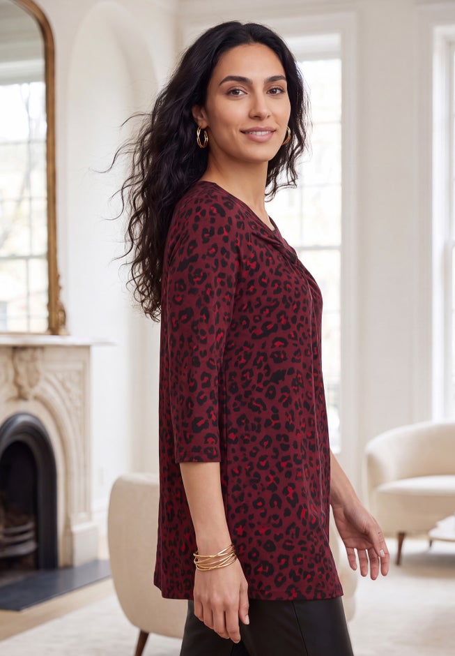 Twist-Front Trapeze Tunic image number 2