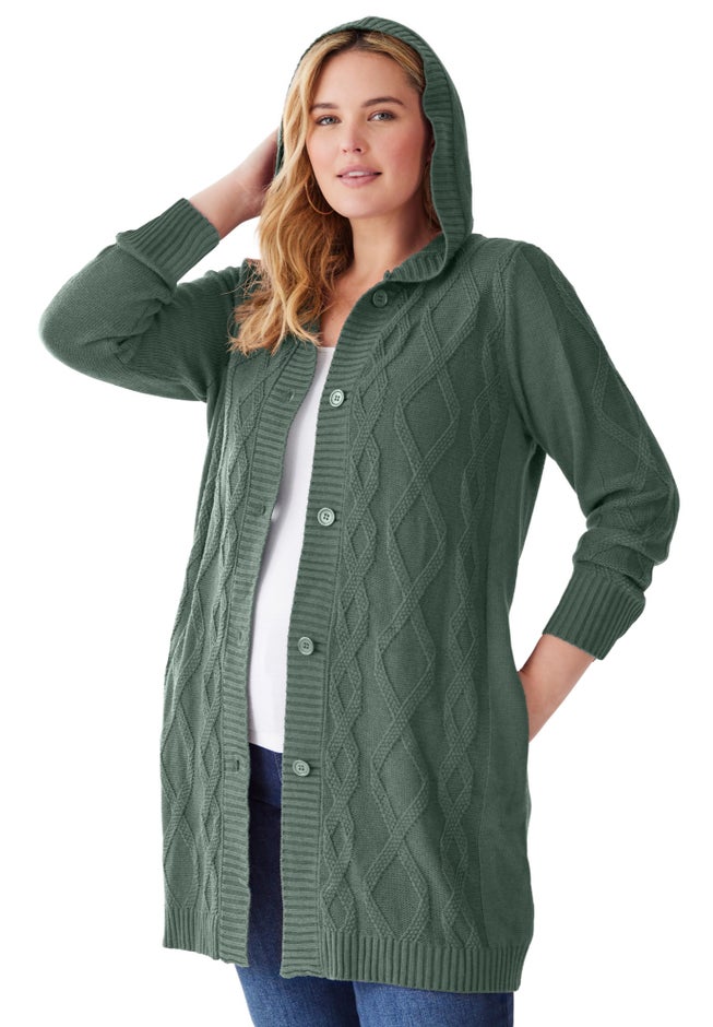 Cable Cardigan Hoodie image number 2