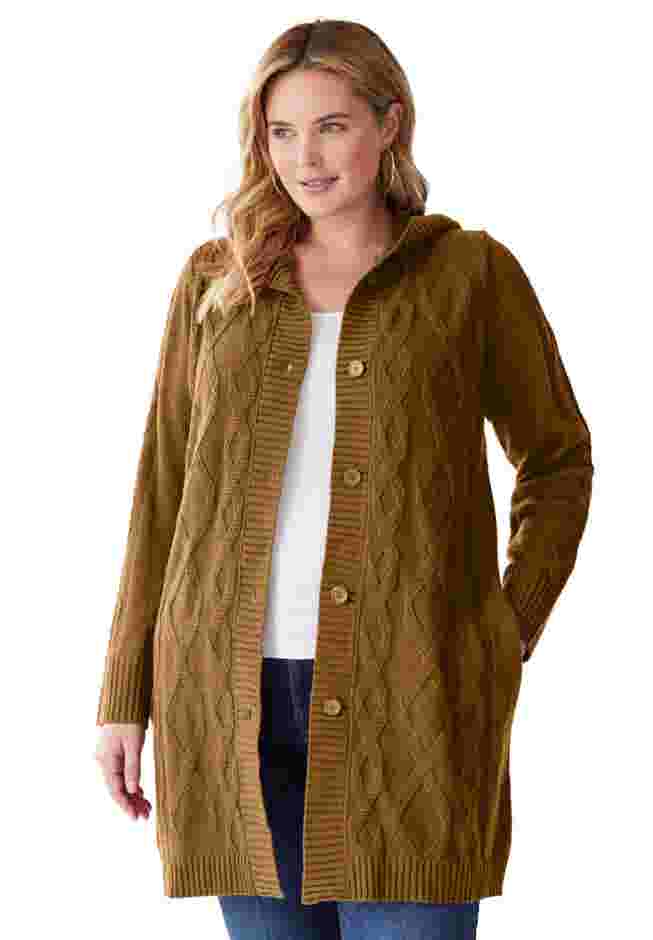 Cable Cardigan Hoodie image number 0