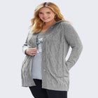 Cable Cardigan Hoodie Sweater image number null