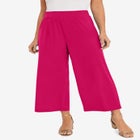 Stretch Knit Wide Leg Crop Pant image number null
