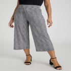 Stretch Knit Wide Leg Crop Pant image number null