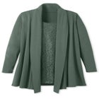 2-Fer Cardigan & Attached Lace Tunic image number null