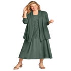 2-Fer Cardigan & Attached Lace Tunic image number null