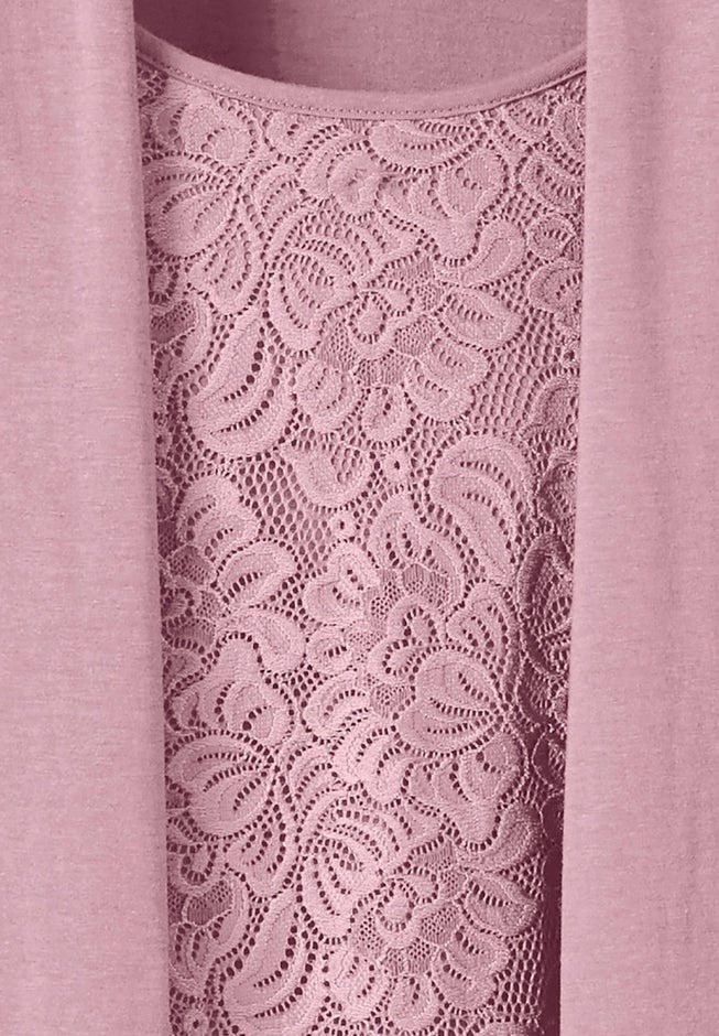 2-Fer Cardigan & Attached Lace Tunic image number 3