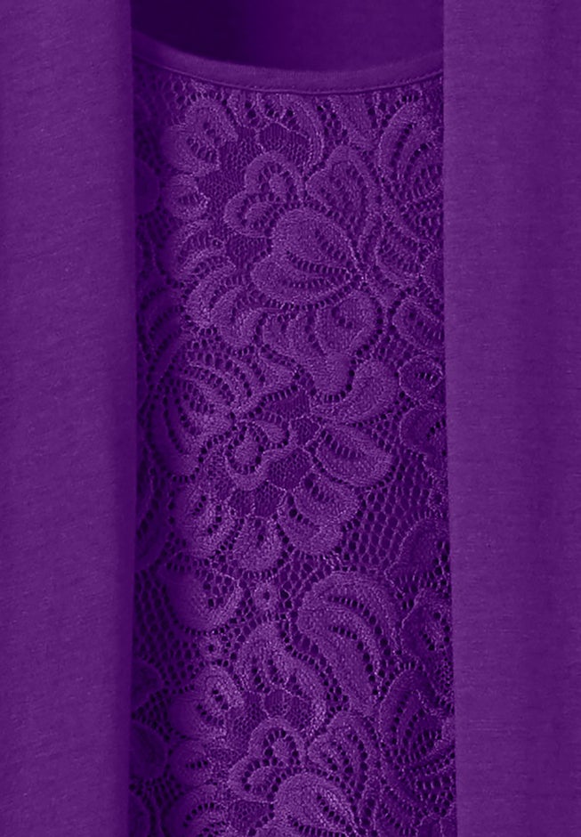 2-Fer Cardigan & Attached Lace Tunic image number 3