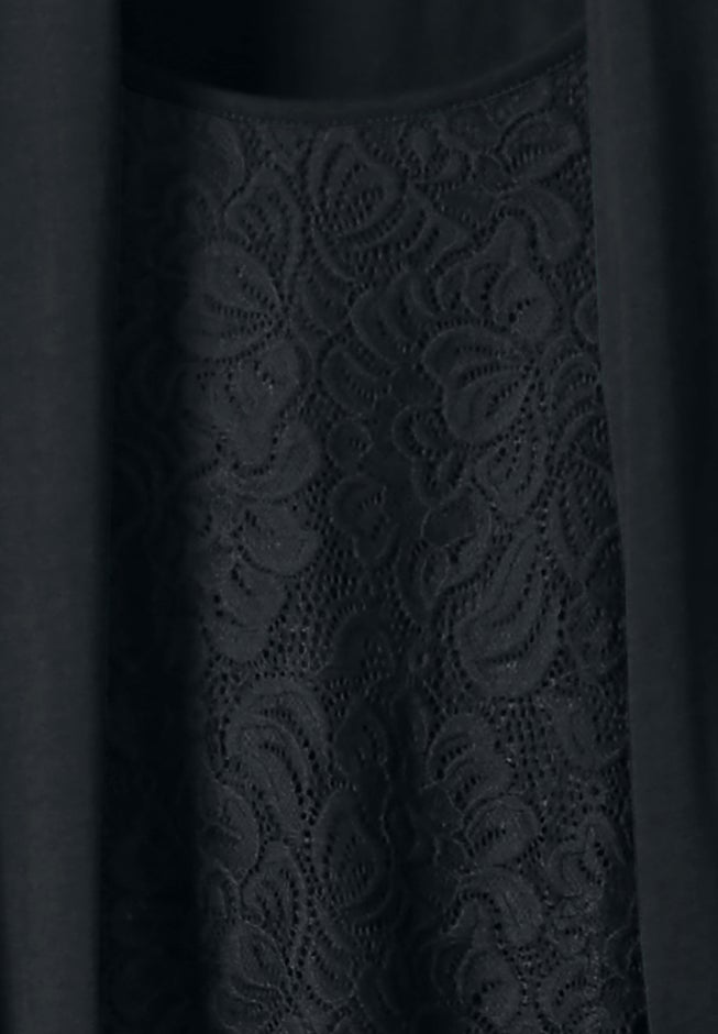 2-Fer Cardigan & Attached Lace Tunic image number 2