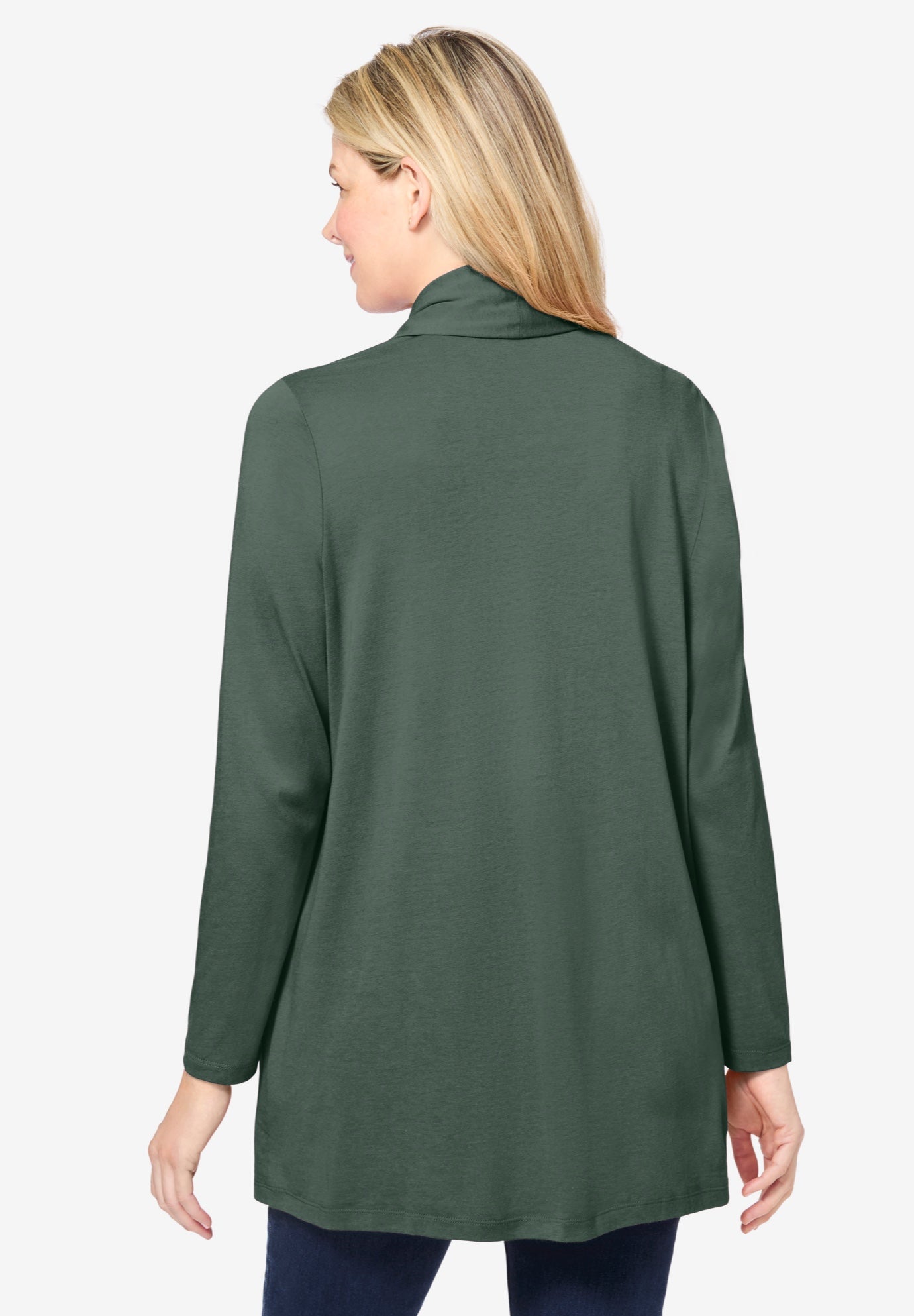 2-Fer Cardigan & Attached Lace Tunic image number 4