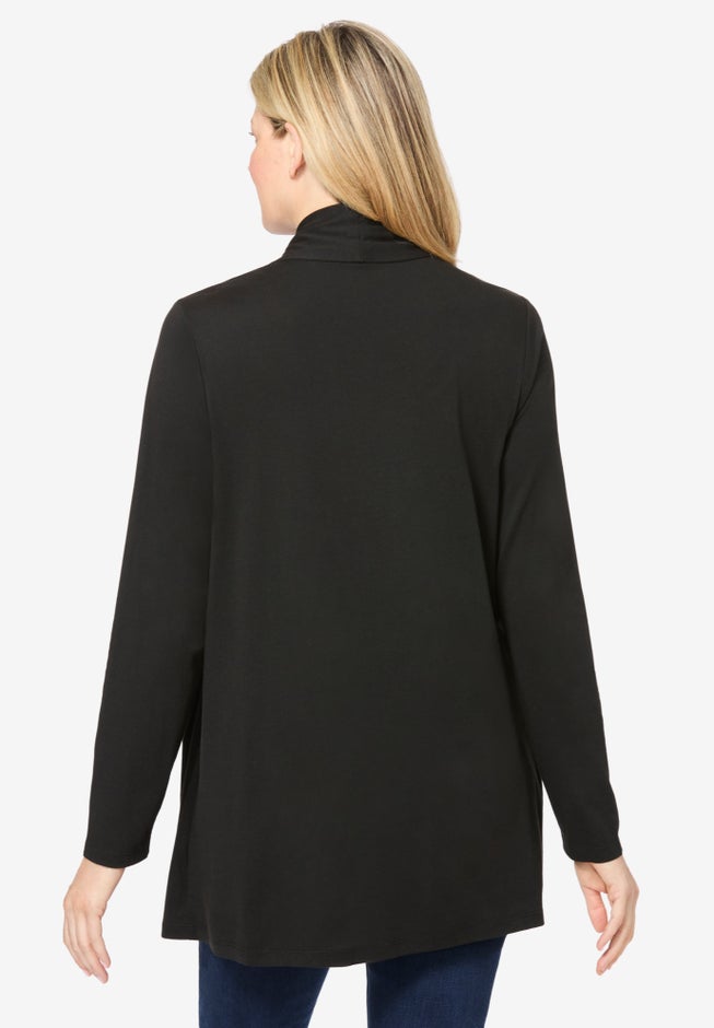 2-Fer Cardigan & Attached Lace Tunic image number 3