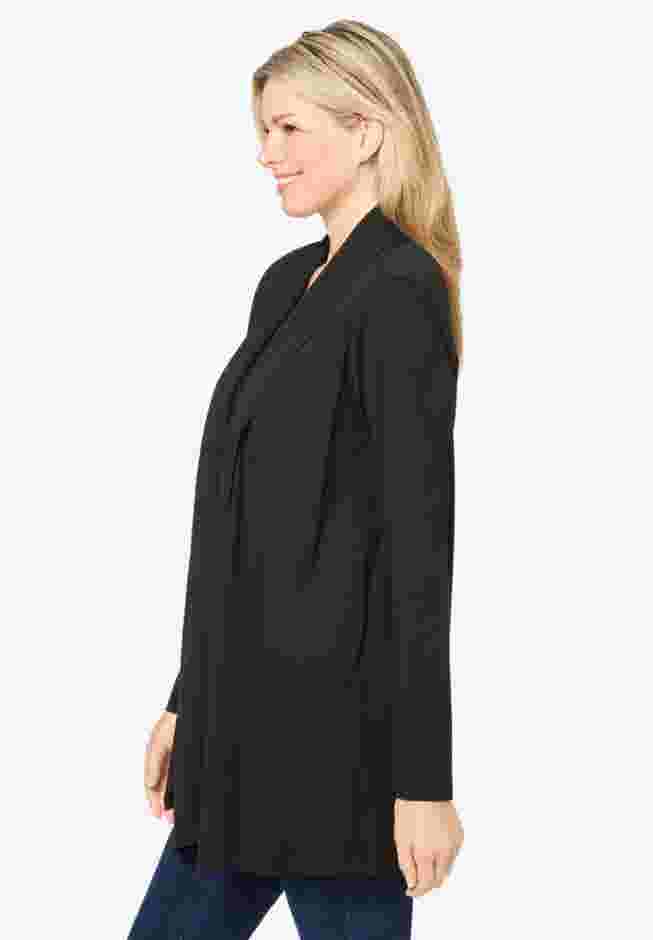 2-Fer Cardigan & Attached Lace Tunic image number 2