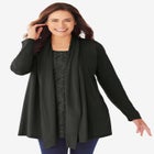 2-Fer Cardigan & Attached Lace Tunic image number null