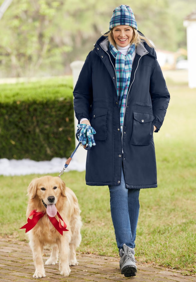 Mid-Length Microfiber Parka image number 1