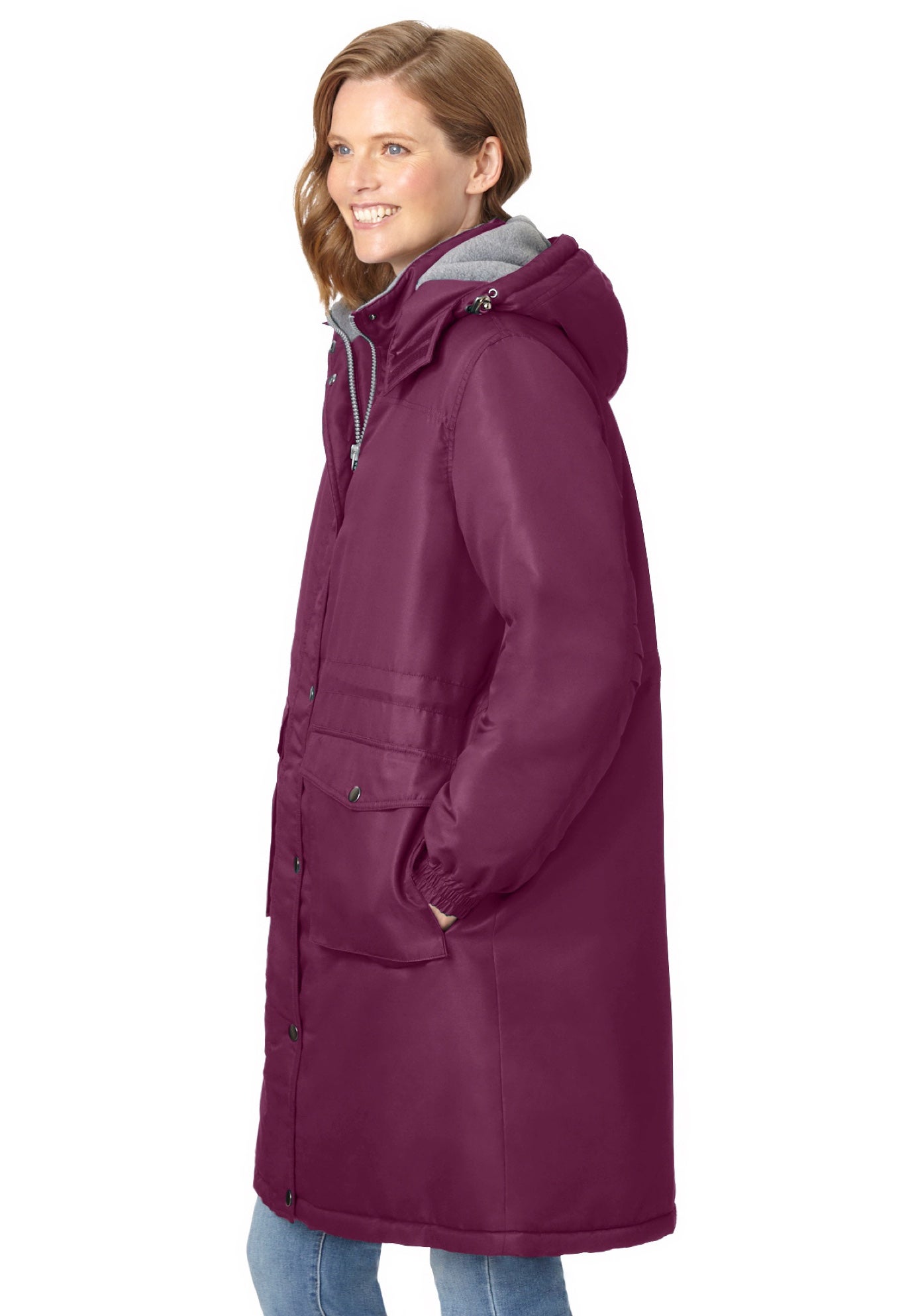 Mid-Length Microfiber Parka image number 3