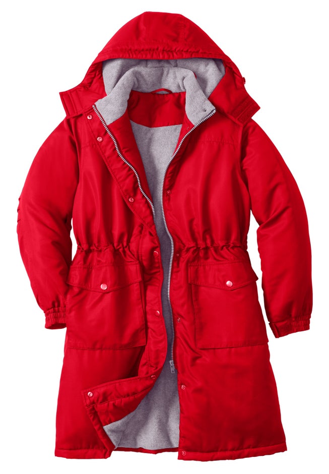 Mid-Length Microfiber Parka image number 1