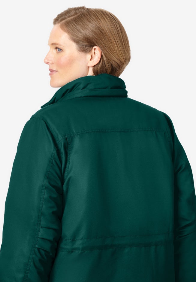 Mid-Length Microfiber Parka image number 5