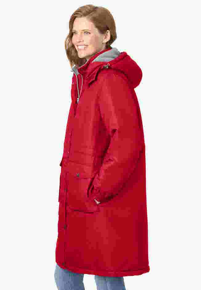 Mid-Length Microfiber Parka image number 3