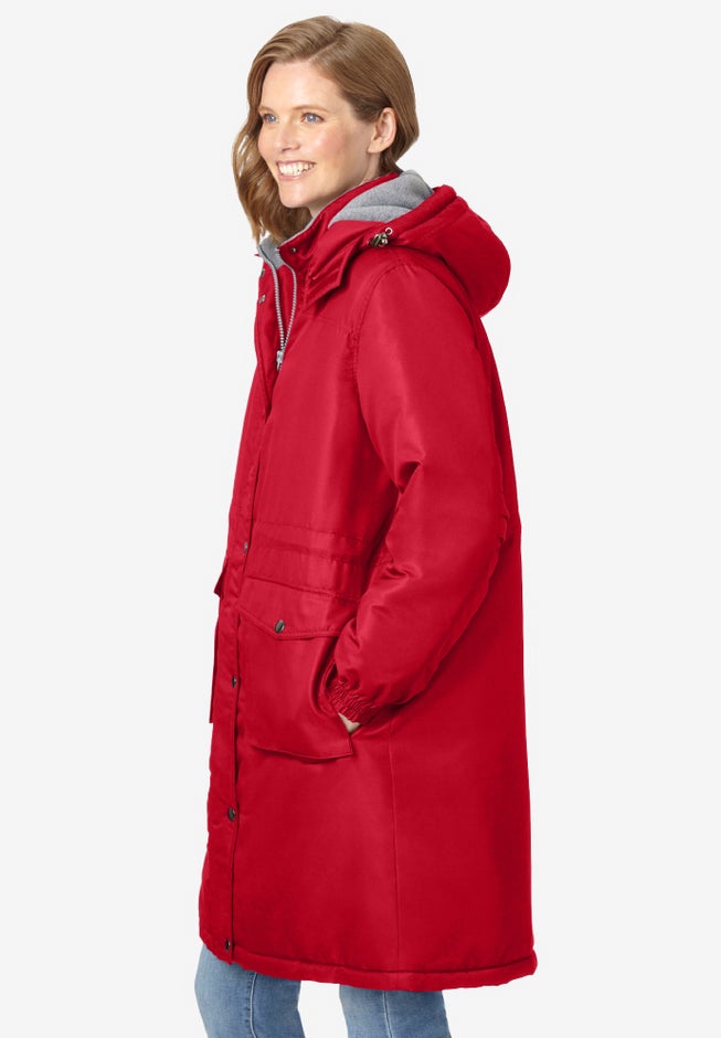 Mid-Length Microfiber Parka image number 3