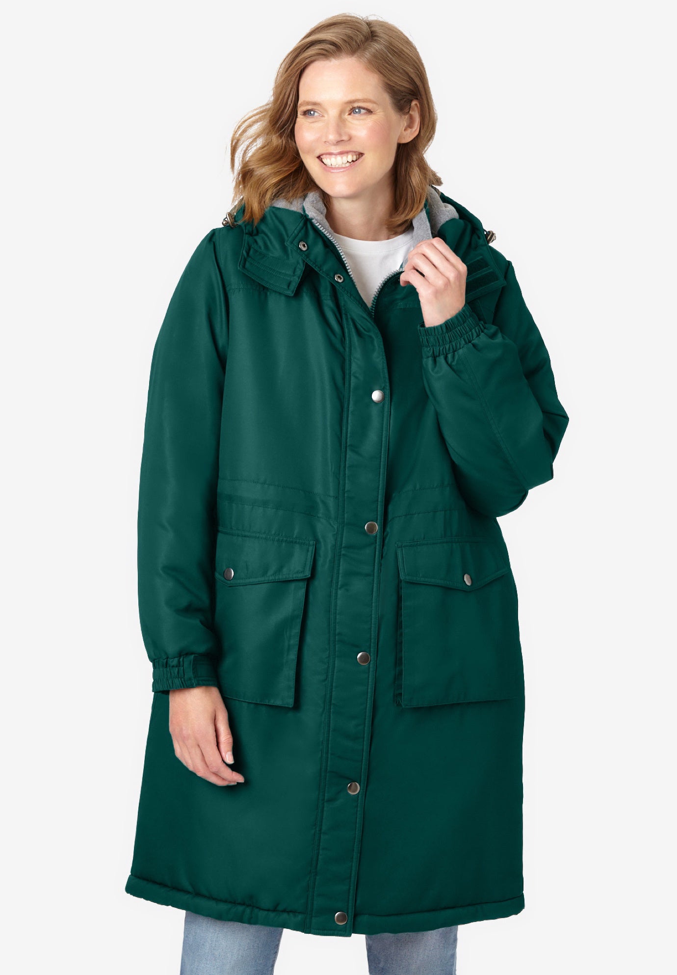 Mid-Length Microfiber Parka image number 2