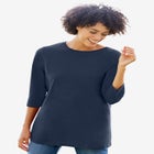 Perfect Three-Quarter Sleeve Crewneck Tee image number null