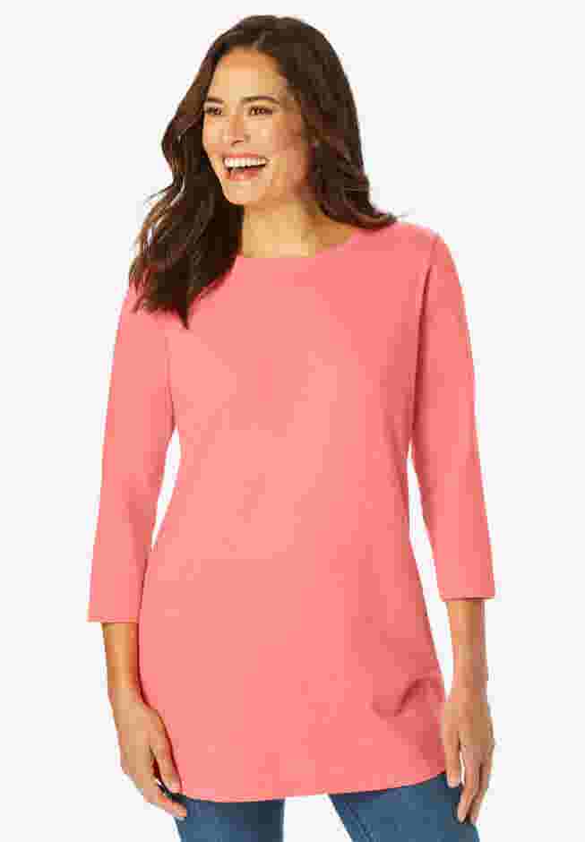 Perfect Three-Quarter Sleeve Crewneck Tee image number 6
