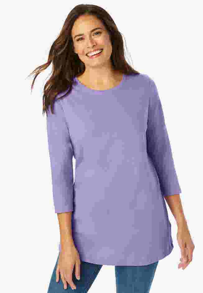Perfect Three-Quarter Sleeve Crewneck Tee image number 7