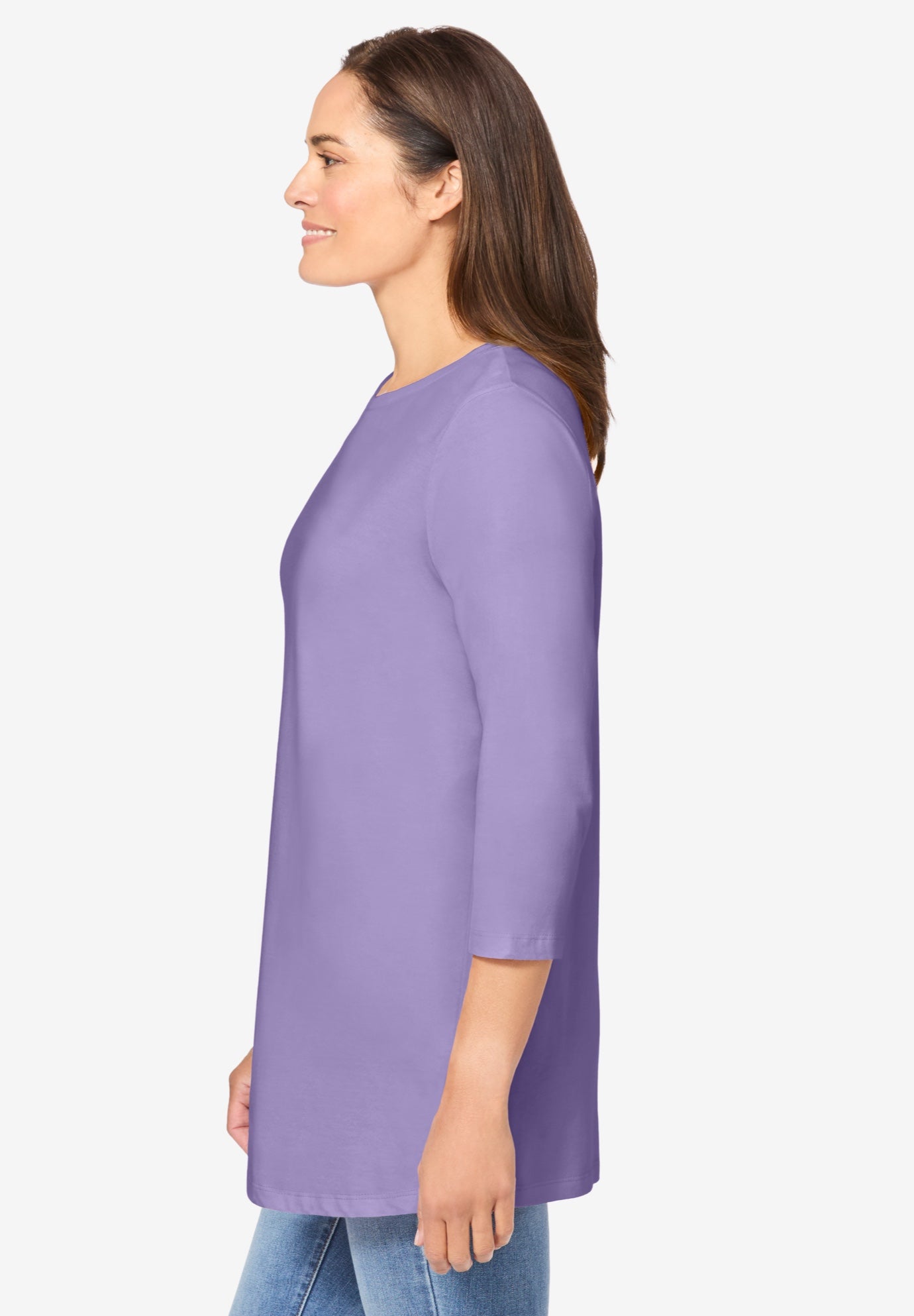 Perfect Three-Quarter Sleeve Crewneck Tee image number 1
